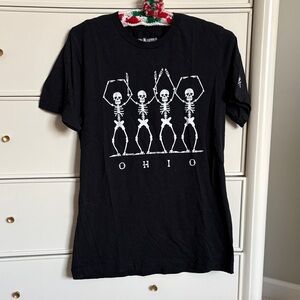 Ohio State Black Skeleton Graphic T-Shirt